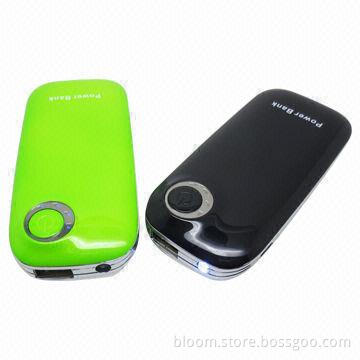 6,000mAh New Design Power Banks for iPhone/iPod and Other Mobile Phones with 1W LED Flashlight